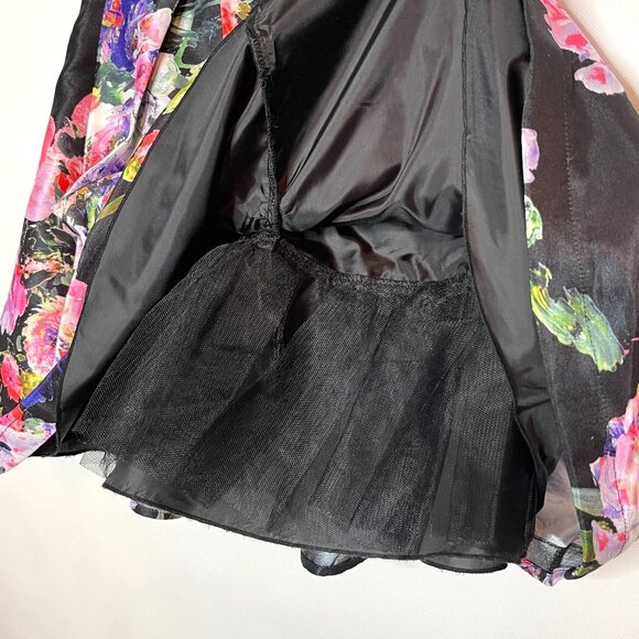 Sequin Hearts 2 Piece Party Dress Crop Top Floral Skirt Size 1 - Picture 12 of 16